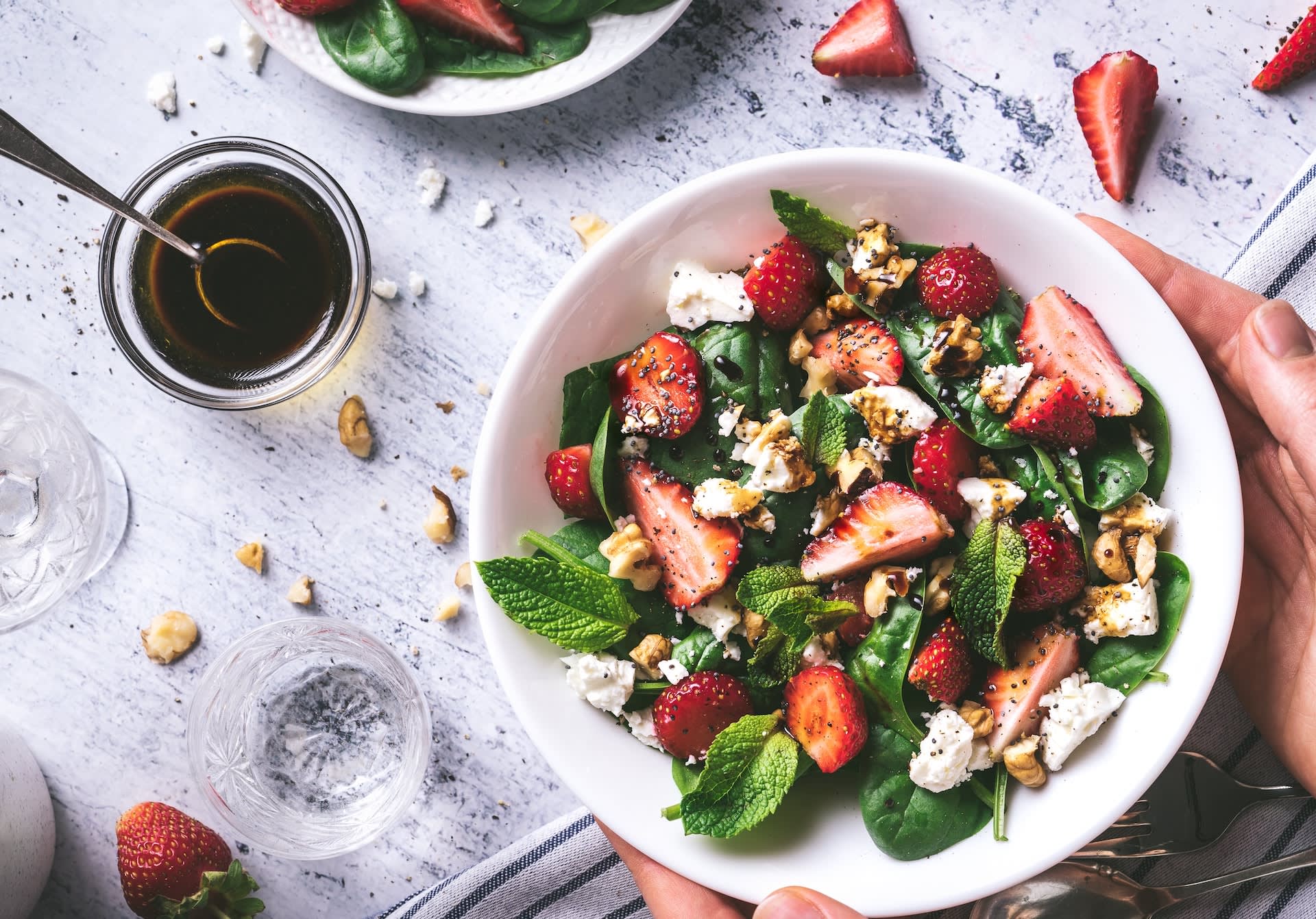 salad with strawberries